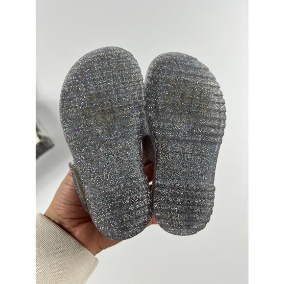 NEW Mini Melissa Mini Mia + Fabula II Sparkle Silver Jelly Sandals 6 toddler - Picture 4 of 7